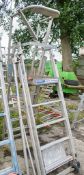 Zarges extending aluminium step ladder 33820193