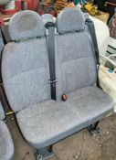 Double seat belted van seat