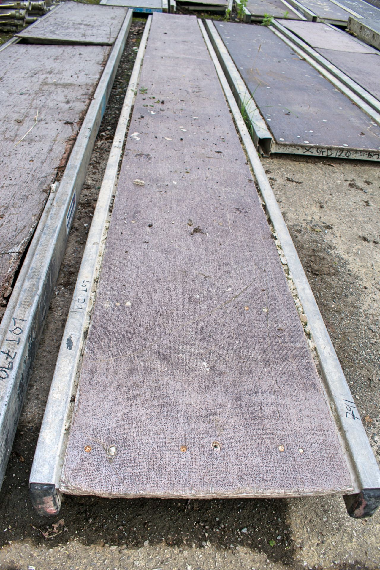 Aluminium staging board approximately 14 ft long