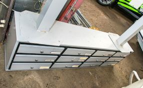 12 compartment steel post box