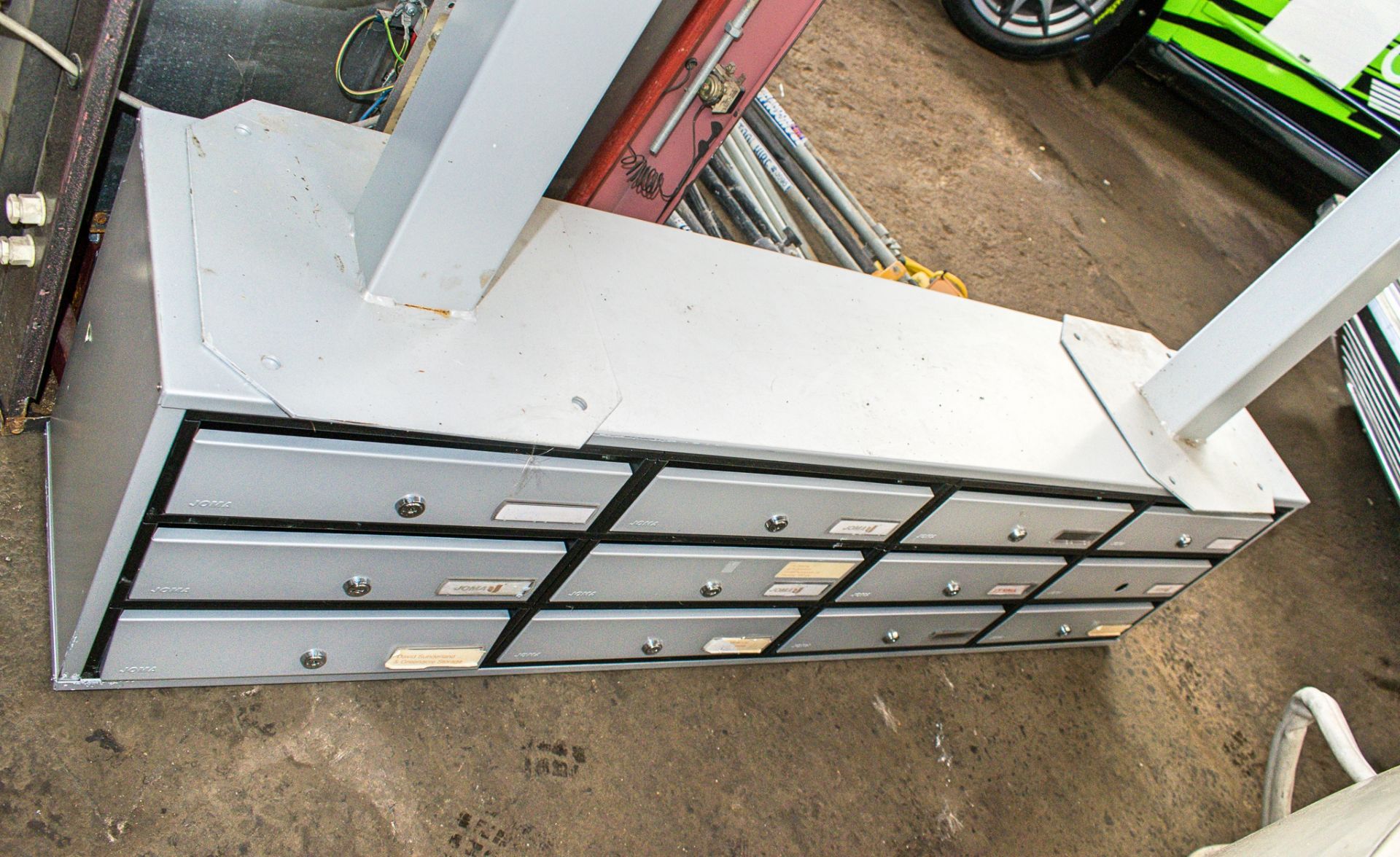 12 compartment steel post box