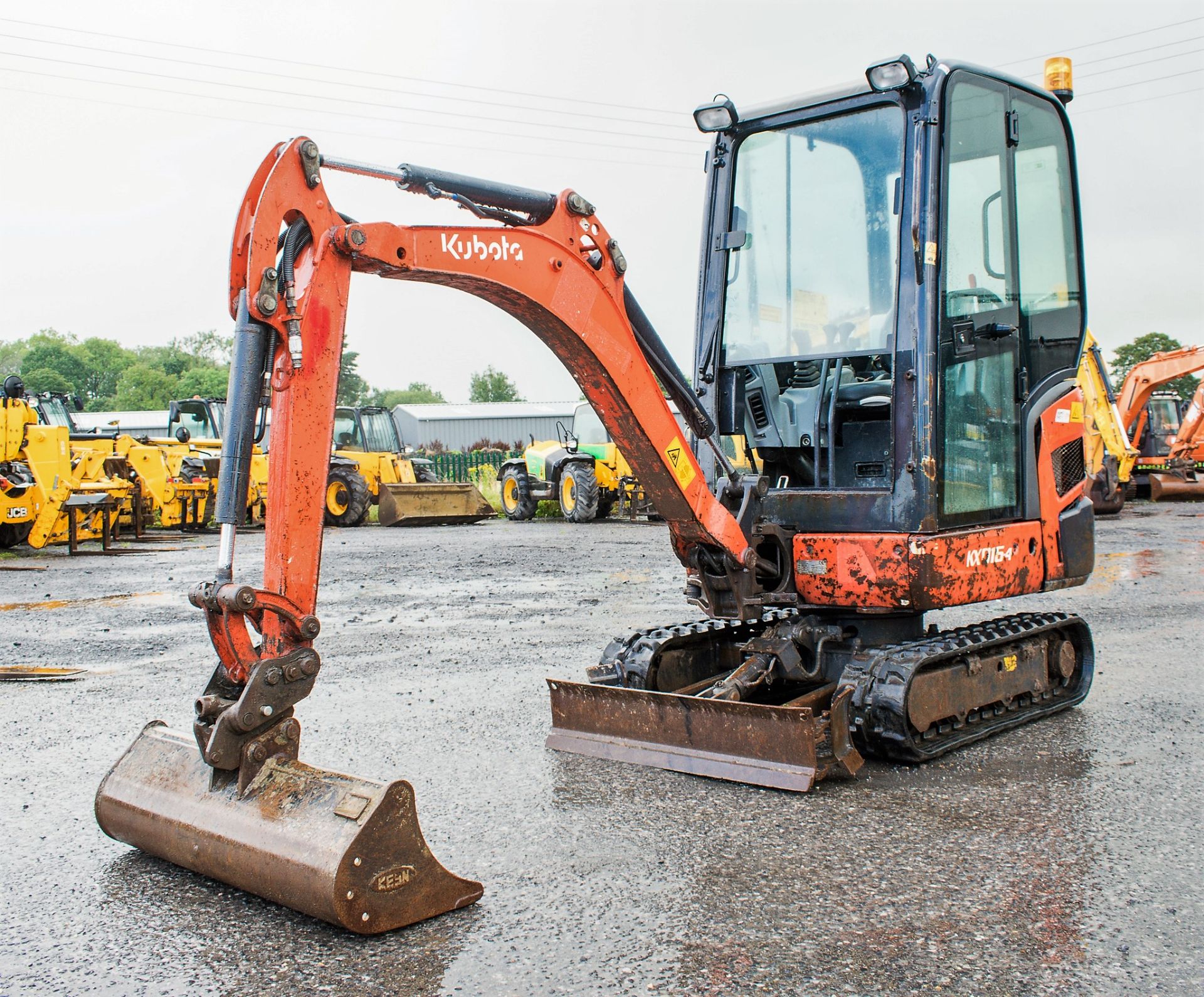 Kubota KX16-4 1.5 tonne rubber tracked excavator Year: 2013 S/N: 57032 Recorded Hours: 2245 blade,