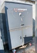 Armorgard site station steel mobile work station V0739 ** Locked & no keys **