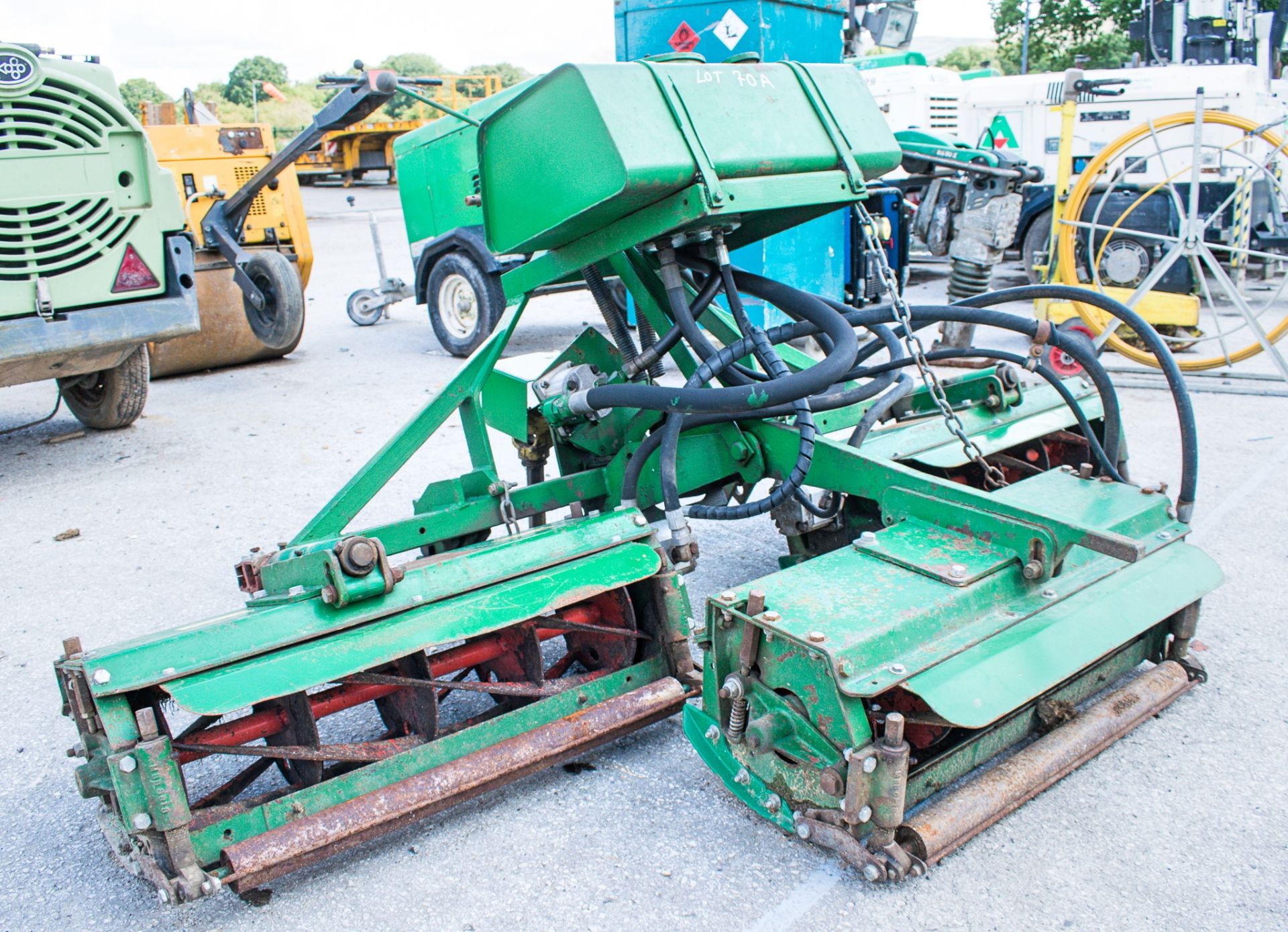 3 gang PTO driven tractor mountable mower - Image 2 of 3