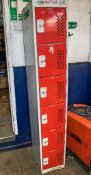 6 - locker steel cabinet c/w keys A687168