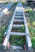 Aluminium 2 stage extending ladder LC129