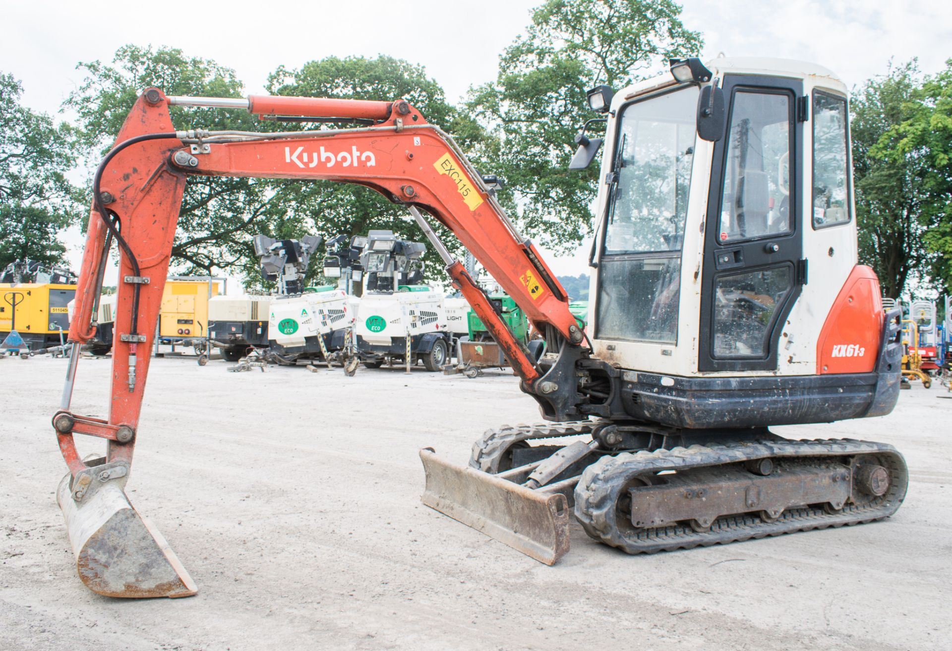 Kubota KX61-3 2.6 tonne rubber tracked mini excavator Year: 2012 S/N: 79234 Recorded Hours: 3457