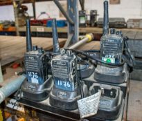 3 - Digia 2-way radios c/w charging dock co