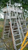 Zarges extending aluminium step ladder 3382015