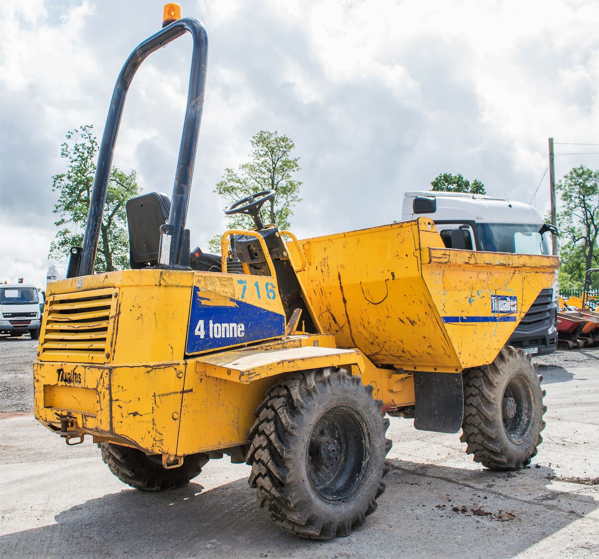 Thwaites 4 tonne straight skip dumper Year: 2004 S/N: 5620 Recorded Hours: 2608 716 - Image 4 of 14