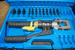 Cembre hydraulic pressing tool c/w 12 - jaws & carry case A682144