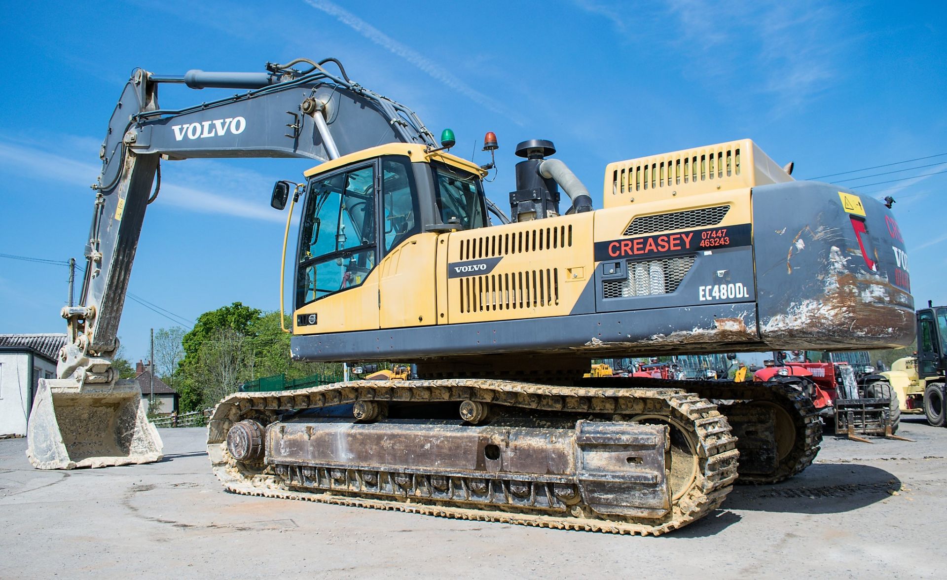 Volvo EC 480 DL 48 tonne steel tracked excavator  Year: 2014 S/N: DE00272529 Recorded hours: 7470 - Image 3 of 19