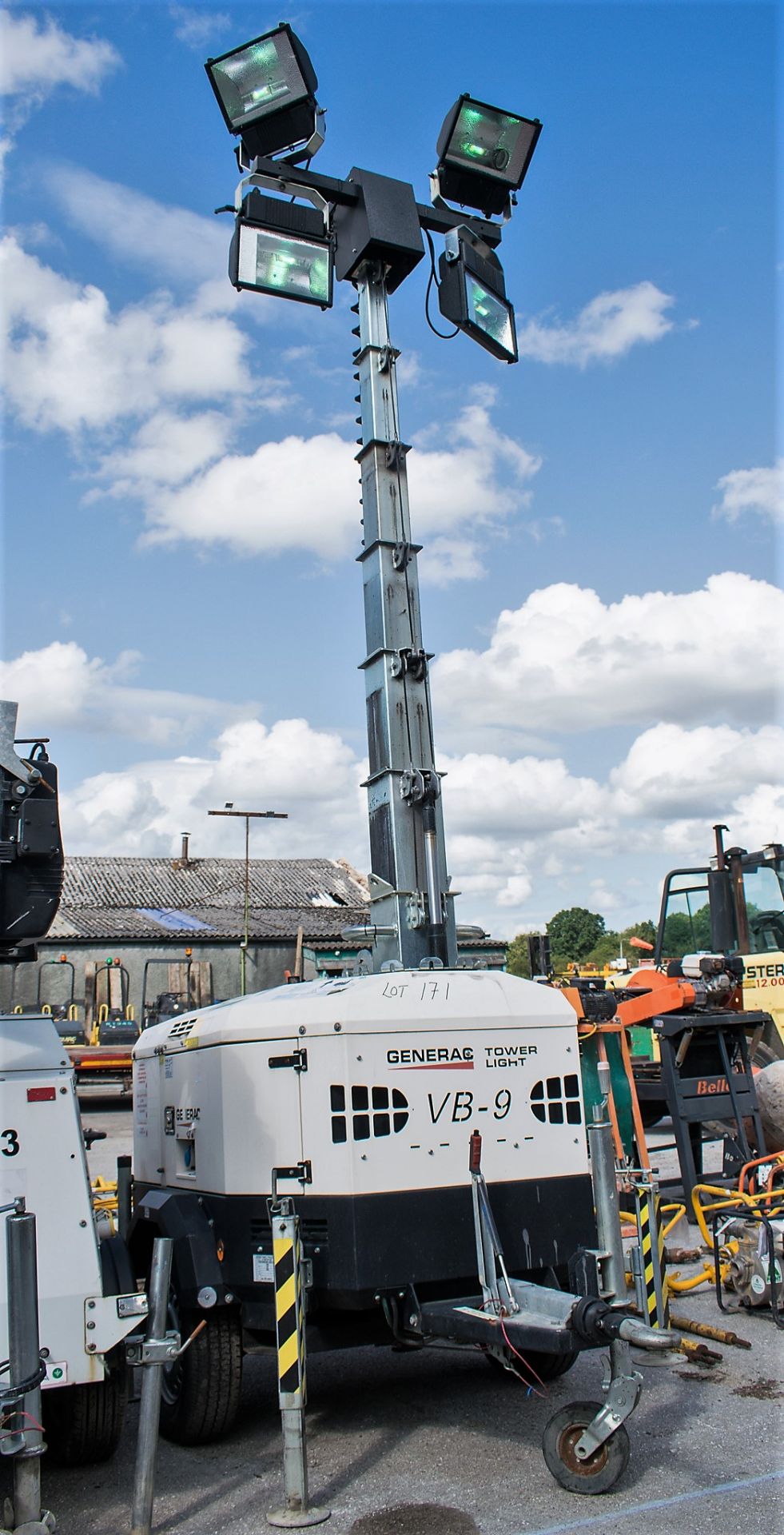 Tower Light VB9 diesel driven mobile lighting tower Year: 2015 S/N: 1505349 Recorded Hours: 1412 - Image 3 of 4