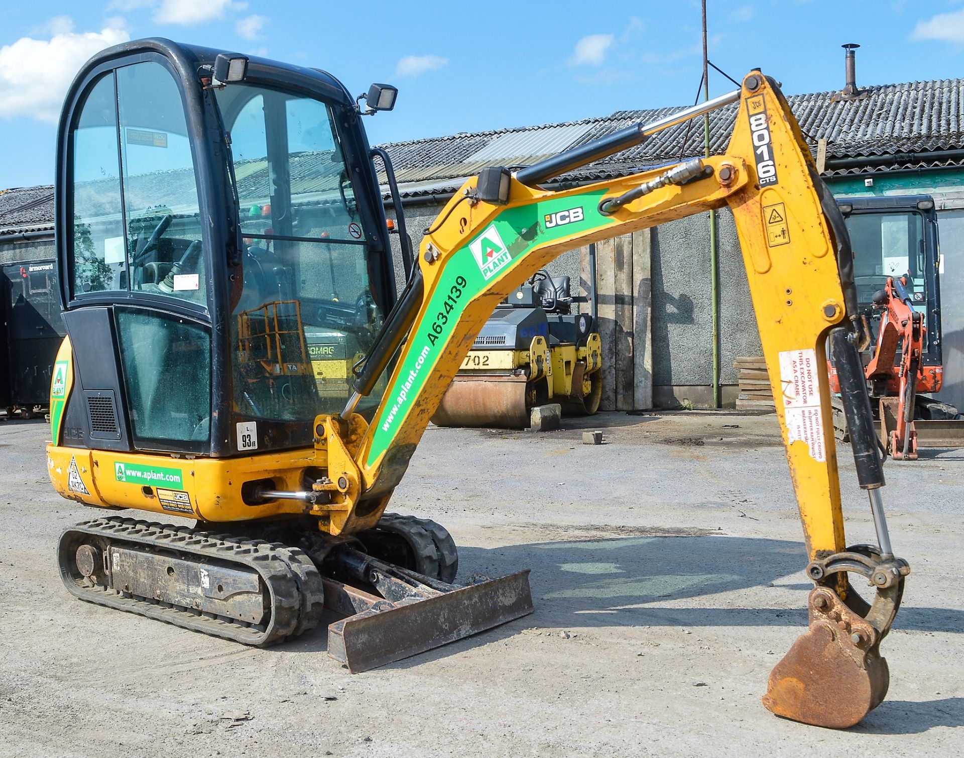 JCB 8016 CTS 1.5 tonne rubber tracked mini excavator Year: 2014 S/N: 20171671 Recorded Hours: 1191 - Image 2 of 12