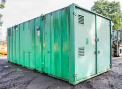 21' by 9' steel storage container  c/w keys & security caged internal A551643