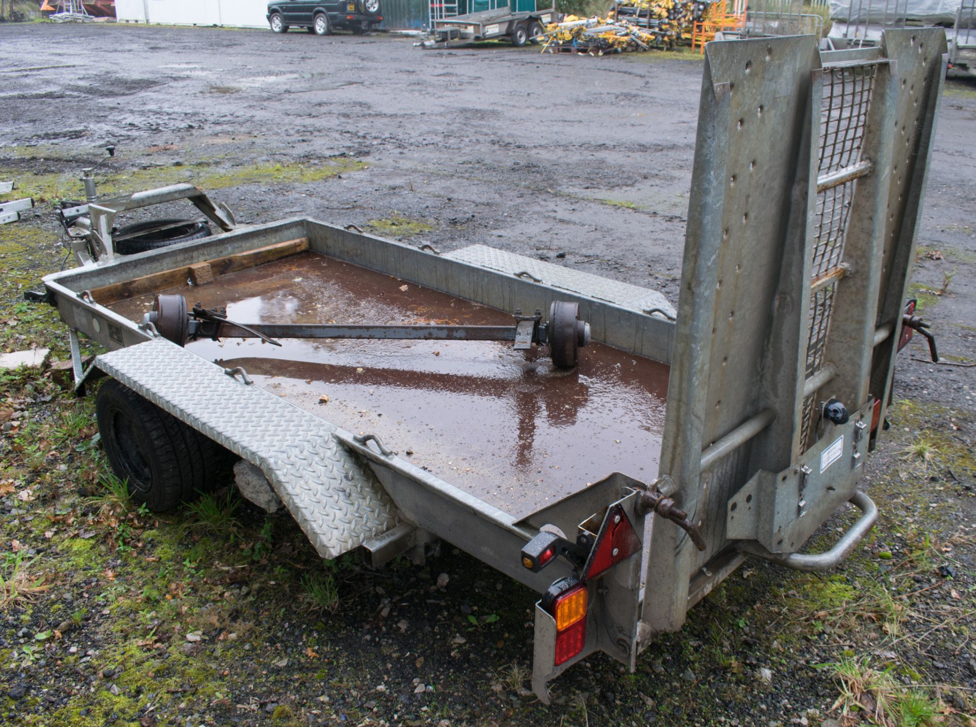 IFOR WILLIAMS GH94 9' x 4' tandem axle plant trailer 22130213 *damaged axle* - Image 2 of 2