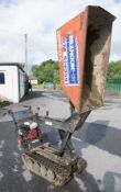 JOHNSON TD 500HL petrol driven walk behind high tip rubber tracked dumper Year: 2006 S/N: 1367