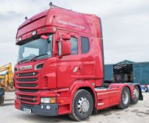 Scania R-SRS L-CLASS 730 V8 Topline 6 x 2 tractor unit Registration Number: AG61 HAY Date of