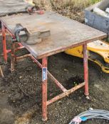 Collapsible steel site bench Complete with bench vice and pipe vice