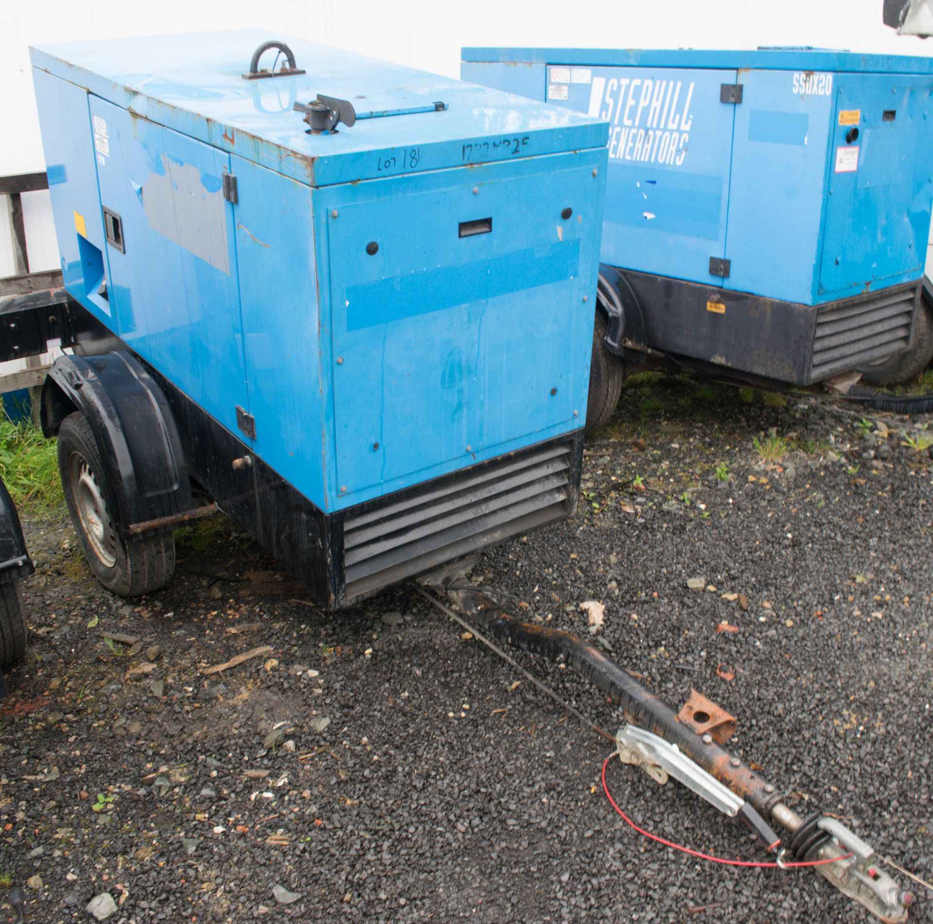 STEPHILL SSDX 20 20 Kva diesel driven fast tow generator Recorded hours: 15602 1232MP25