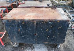 Mobile steel site bench/cabinet
