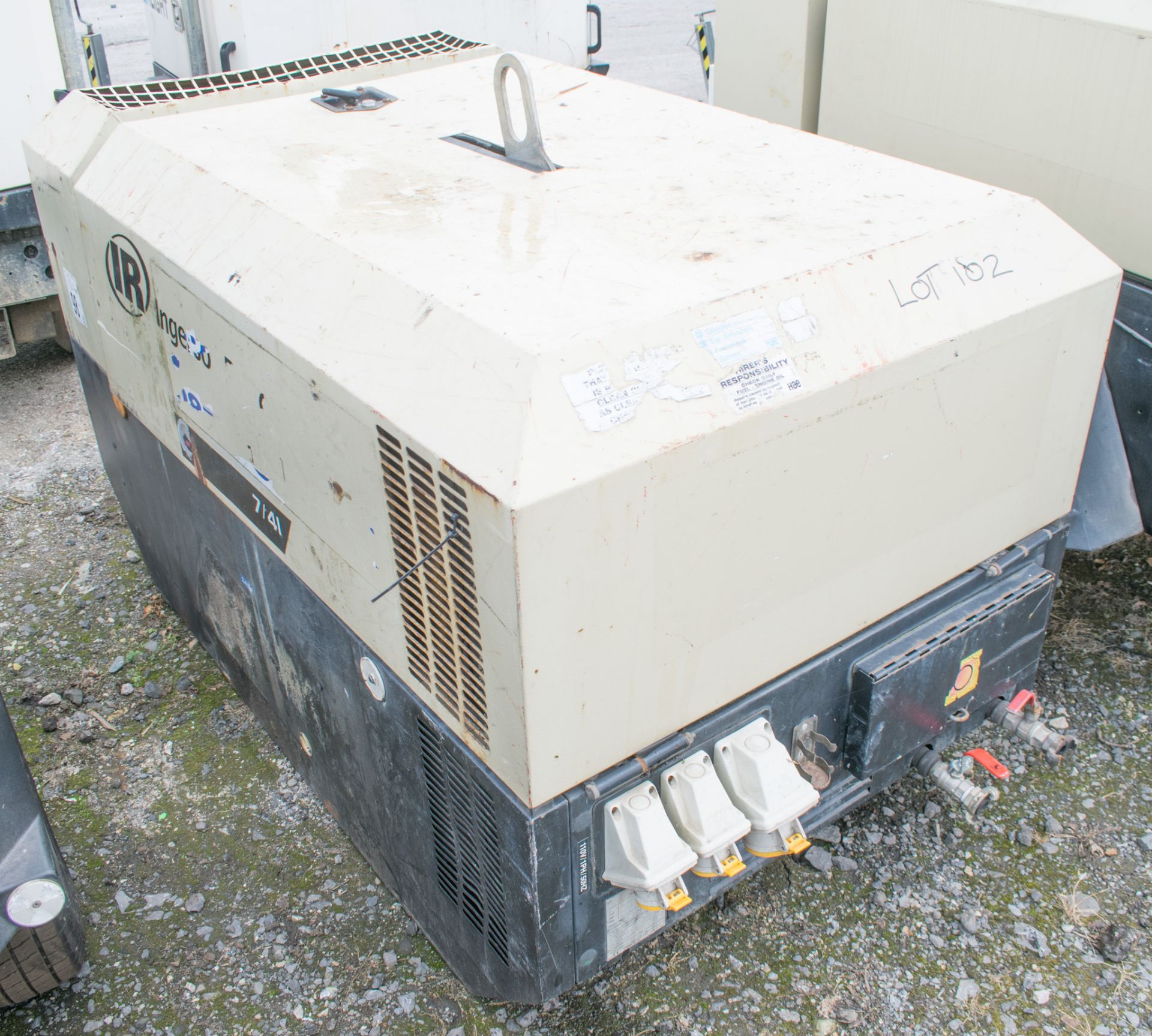 INGERSOLL RAND 7/41 Diesel driven static air compressor/genair Year: 2010 S/N: 426748 Recorded