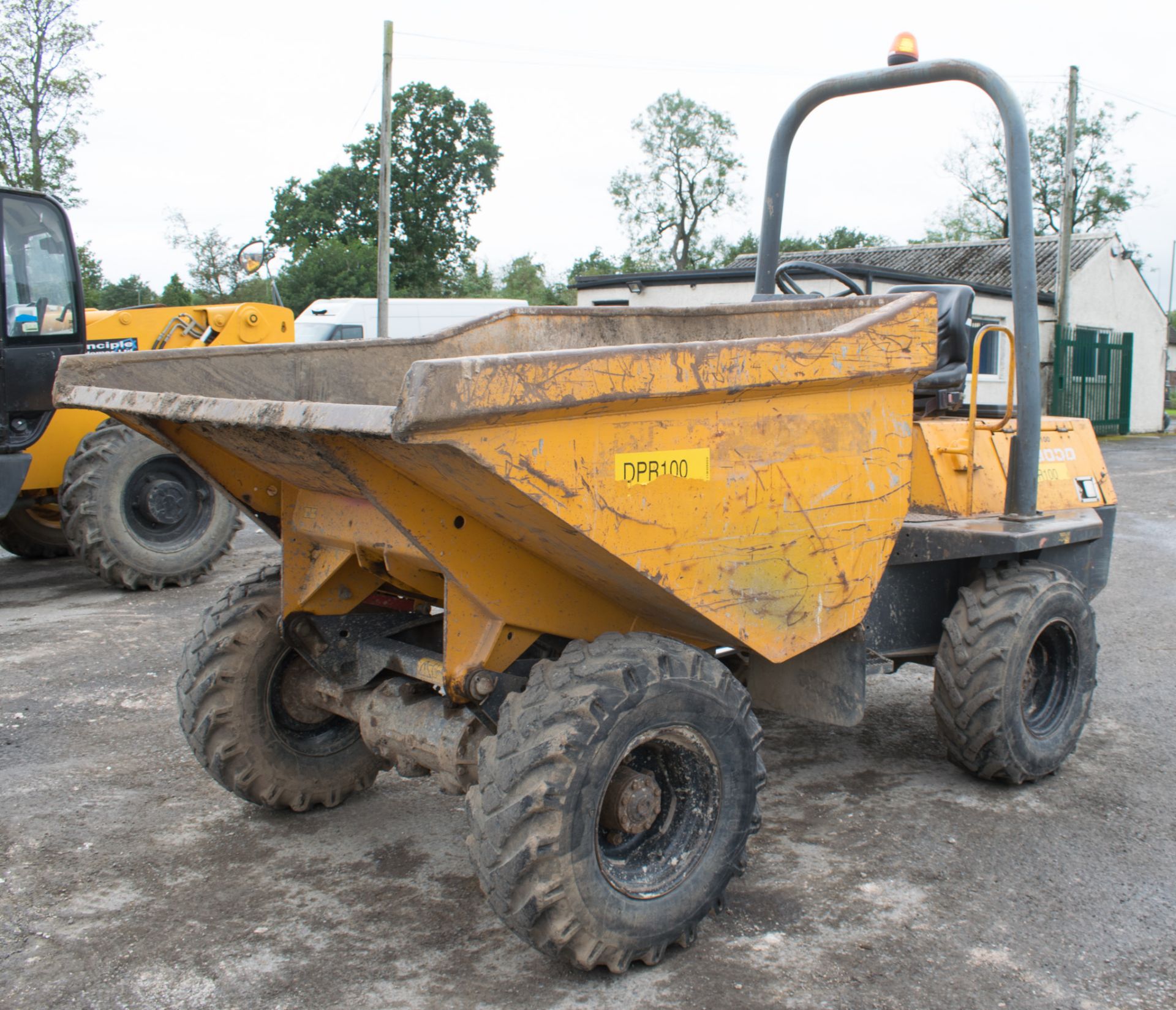 Terex 3 tonne straight skip dumper  Year: 2007 S/N: E703ER074 Recorded Hours:  DPR100