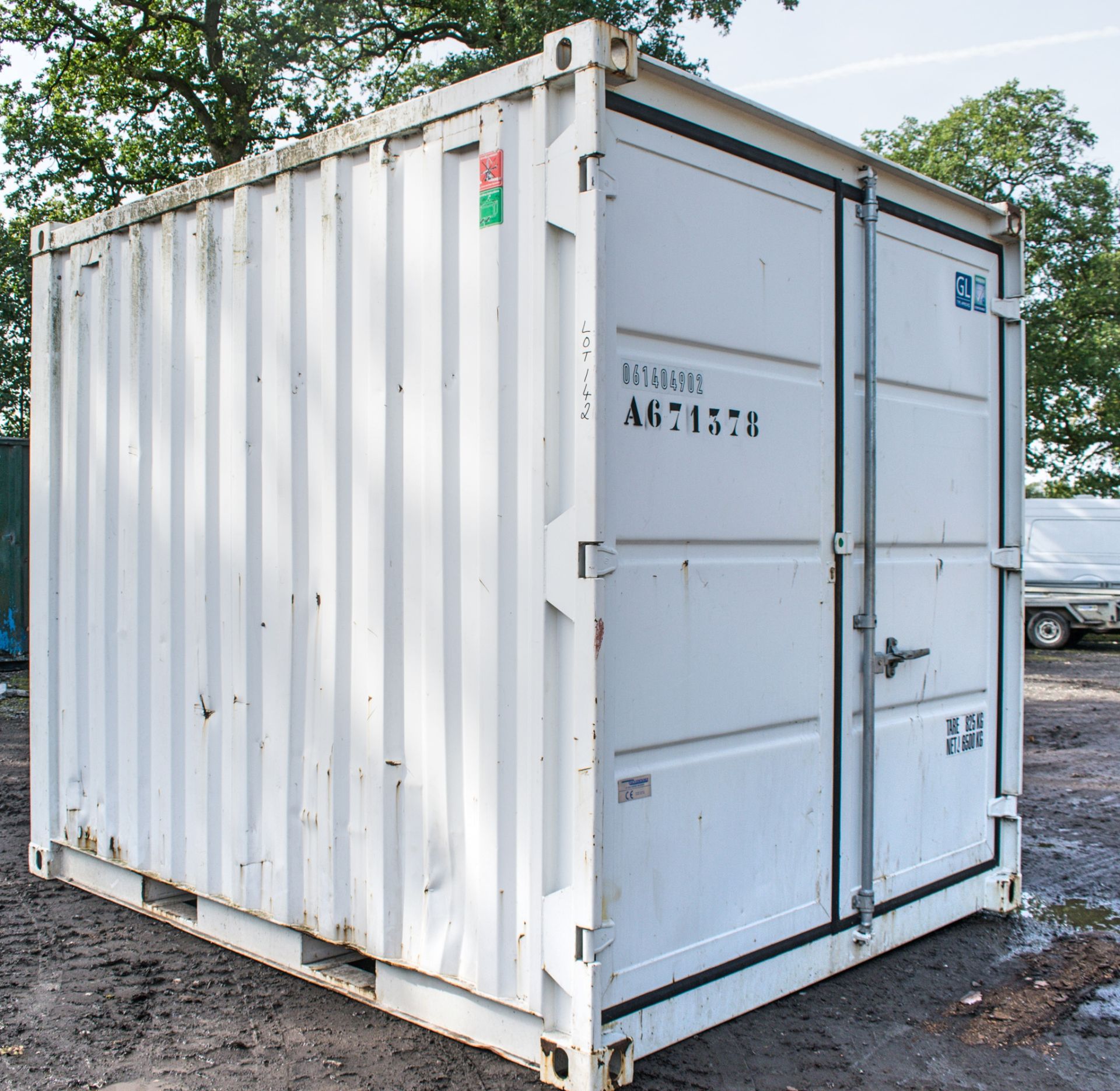 10' by 8' steel storage container A671378