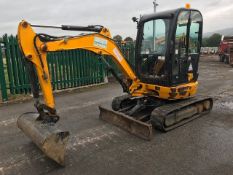 JCB 8025 ZTS 2.6 tonne rubber tracked zero tail swing mini excavator Year: 2013 S/N: 02226106