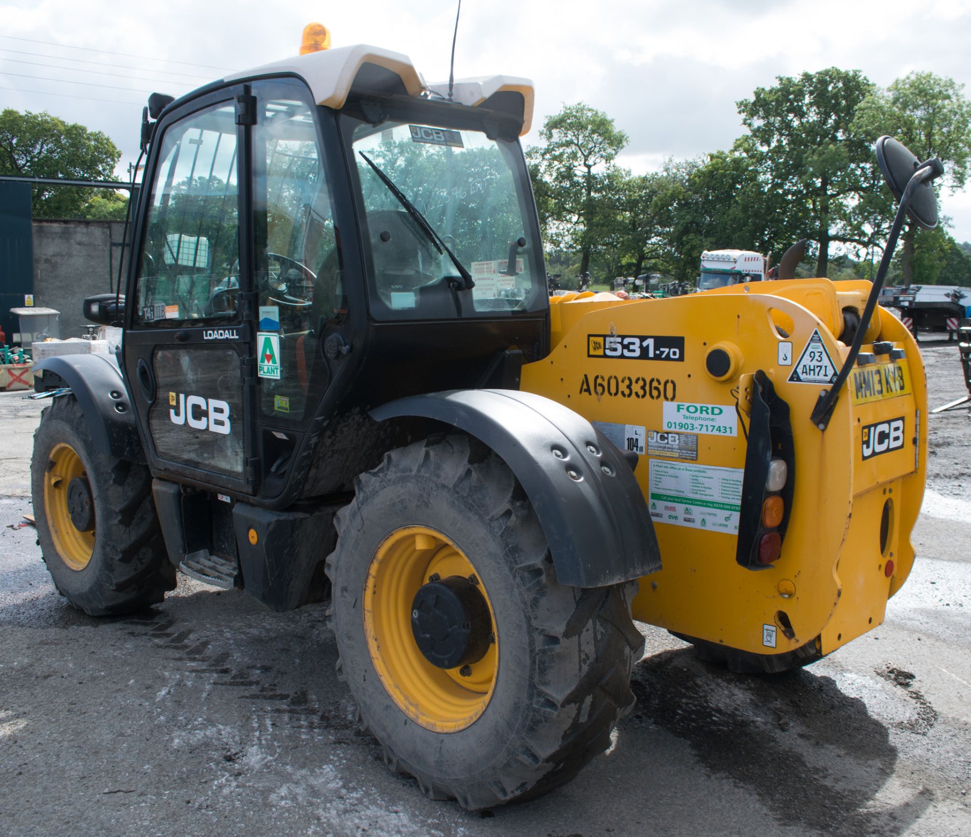 JCB 531-70 7 metre telescopic handler Year: 2013 S/N: 2176752 Recorded hours: 1643 c/w reverse - Image 2 of 13