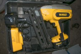 DEWALT 18 volt cordless floor board nailer Complete with charger, 2 batteries and carry case