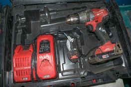 Milwaukee 18v cordless power drill c/w charger, battery & carry case