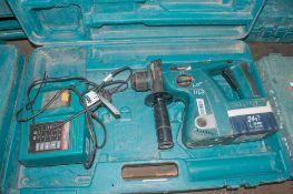 MAKITA 24 volt cordless SDS rotary hammer drill Complete with charger, battery and carry case