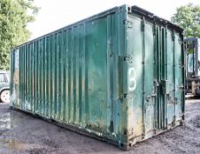20' by 8' steel shipping container