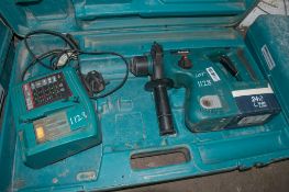 MAKITA 24 volt cordless SDS rotary hammer drill Complete with charger, battery and carry case