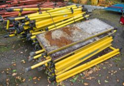 Quantity of glass fibre scaffold tower components as photographed