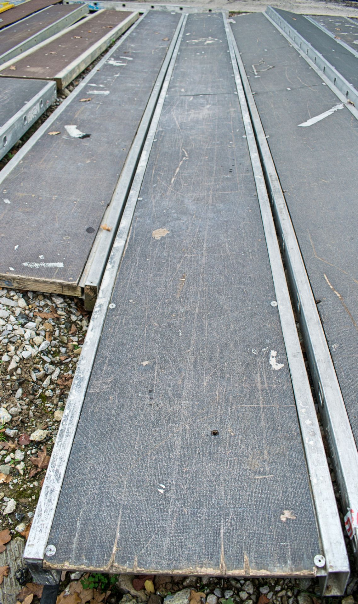 Aluminium staging board approximately 20ft long