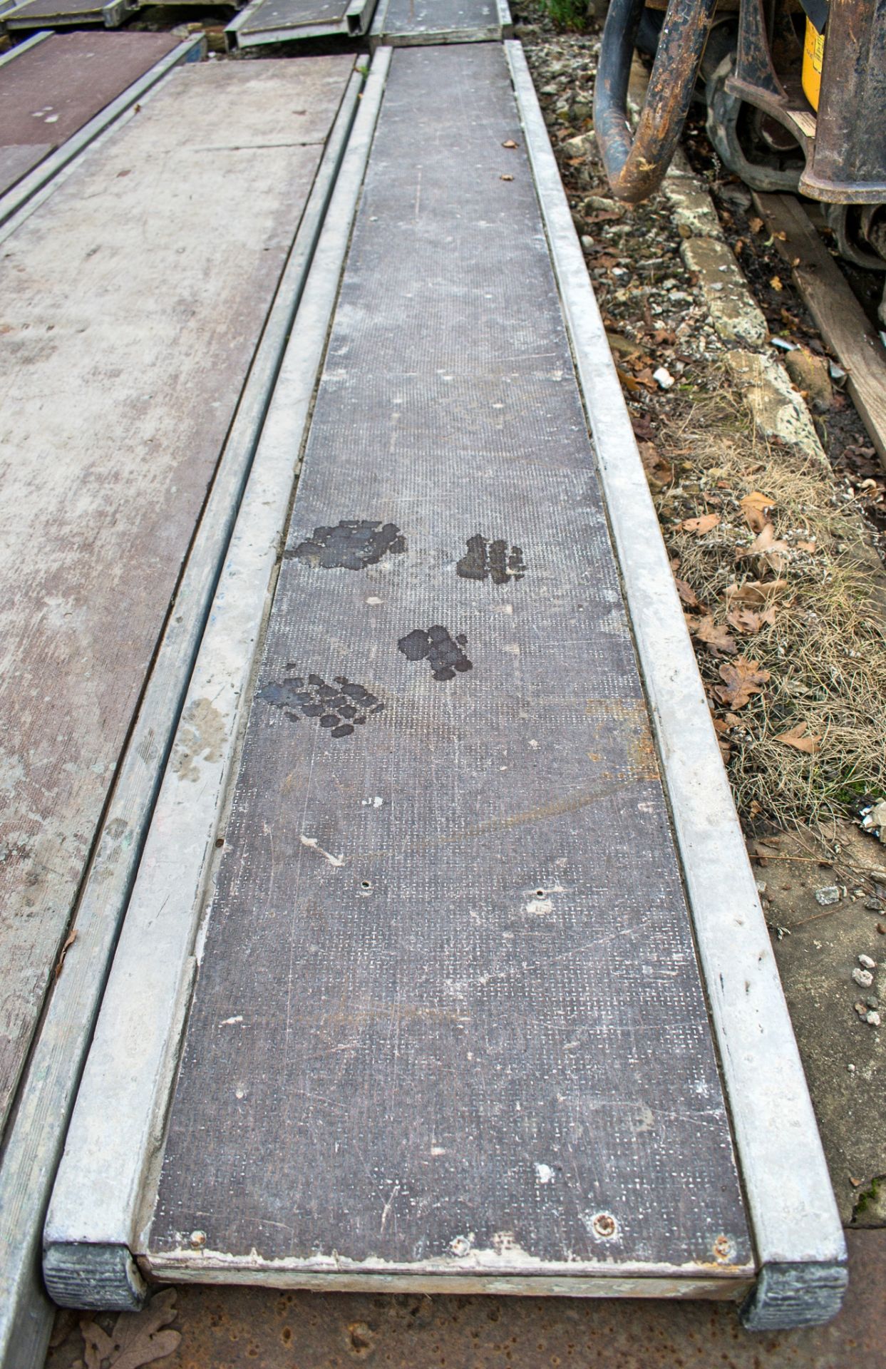 Aluminium staging board approximately 12ft long