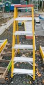 6 tread glass fibre framed step ladder