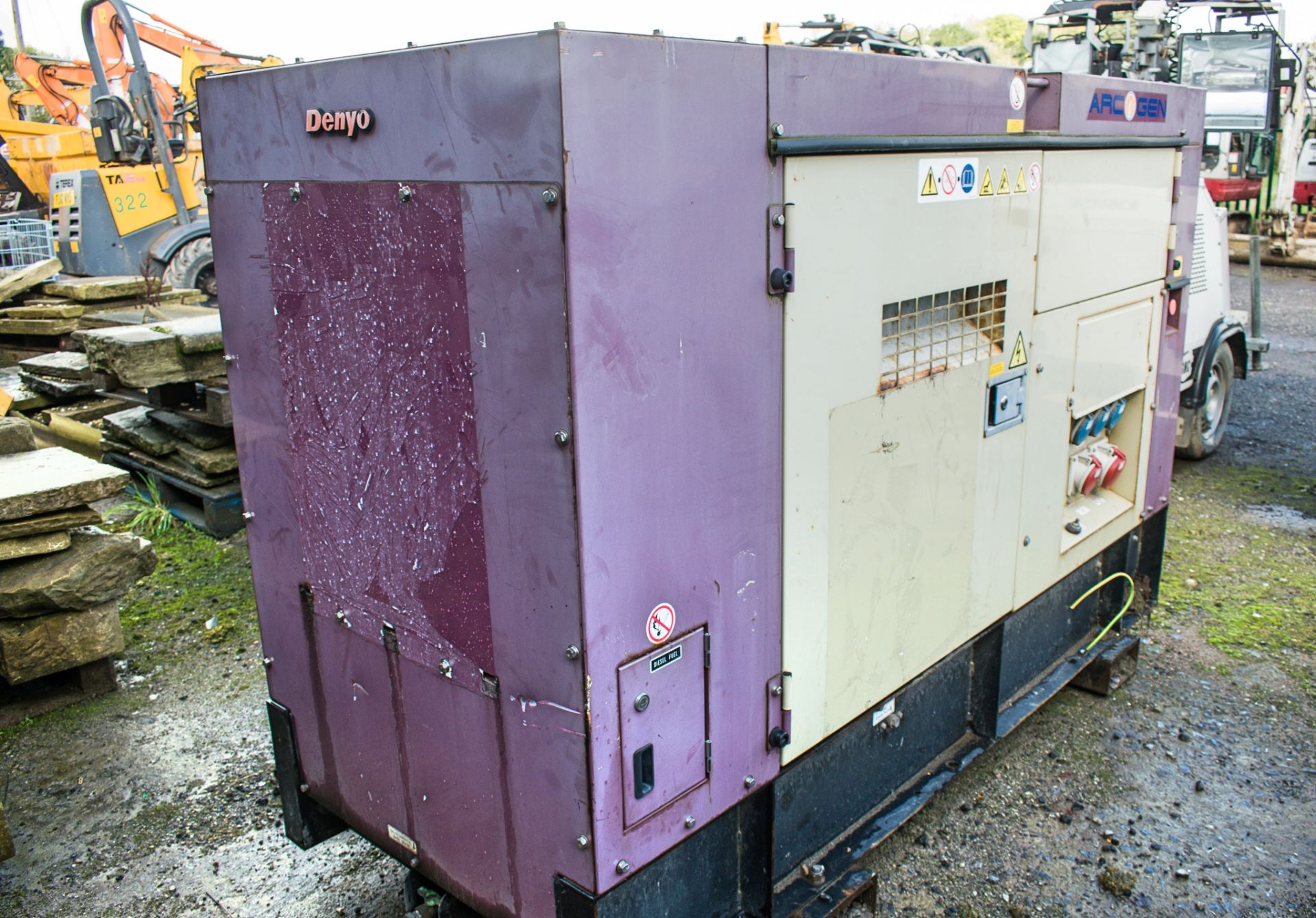 Denyo DCA-60ES 50 kva diesel driven generator Year: 2011 S/N: 3853953 Recorded Hours: 19,506 - Image 4 of 8