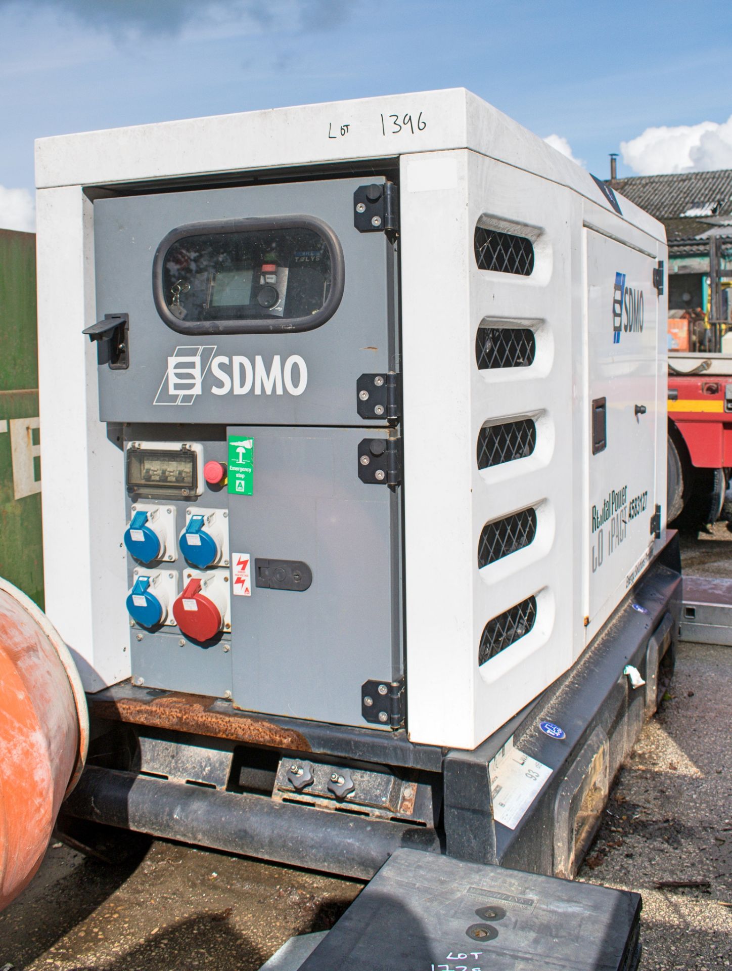 SDMO R33 33 kva diesel driven generator Year: 2012 S/N: 312007927 Recorded Hours: 27,411 A583127