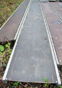 Aluminium staging board approximately 18ft long