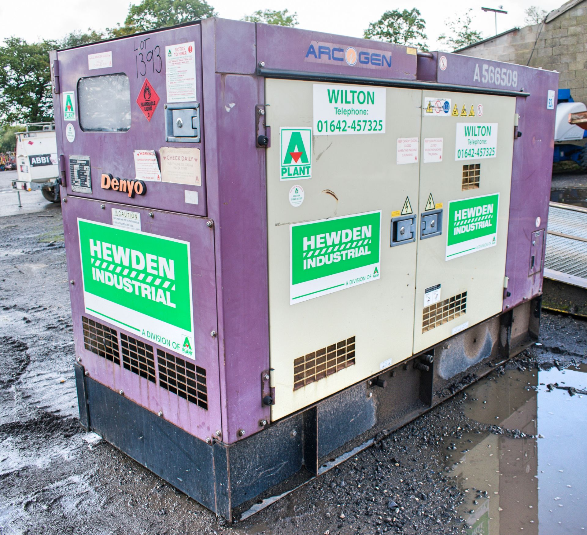 Denyo DCA-70 50 kva diesel driven generator Year: 2011 S/N: 3849695 Recorded Hours: 13,816 A566509 - Image 4 of 8