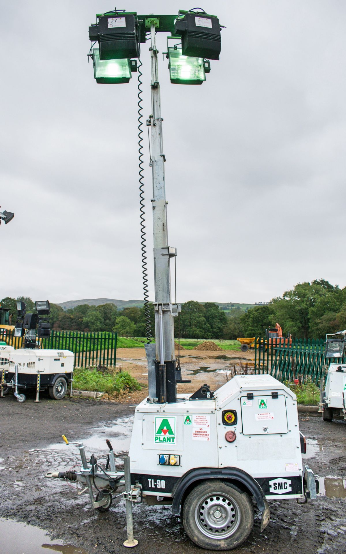 SMC TL-90 diesel driven mobile lighting tower Year: 2014 S/N: 1411221 Recorded Hours: 1614 A653756 - Image 6 of 8