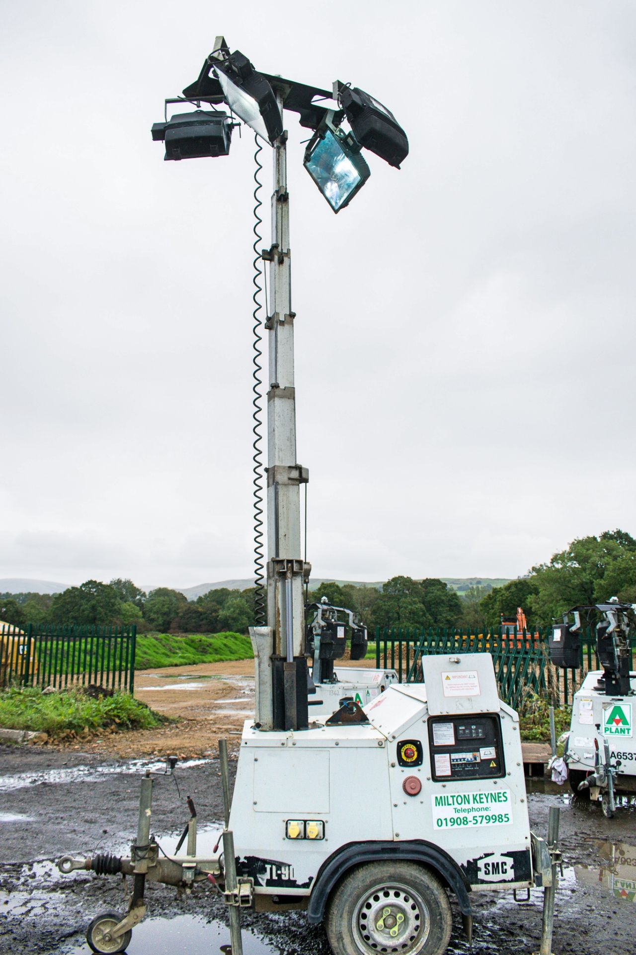 SMC TL-90 diesel driven mobile lighting tower Year: 2012 S/N: 1210028 Recorded Hours: 3563 R380230 - Image 5 of 8