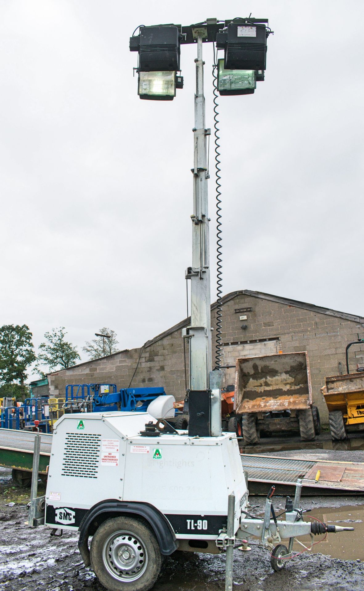 SMC TL-90 diesel driven mobile lighting tower Year: 2014 S/N: 1411221 Recorded Hours: 1614 A653756 - Image 5 of 8