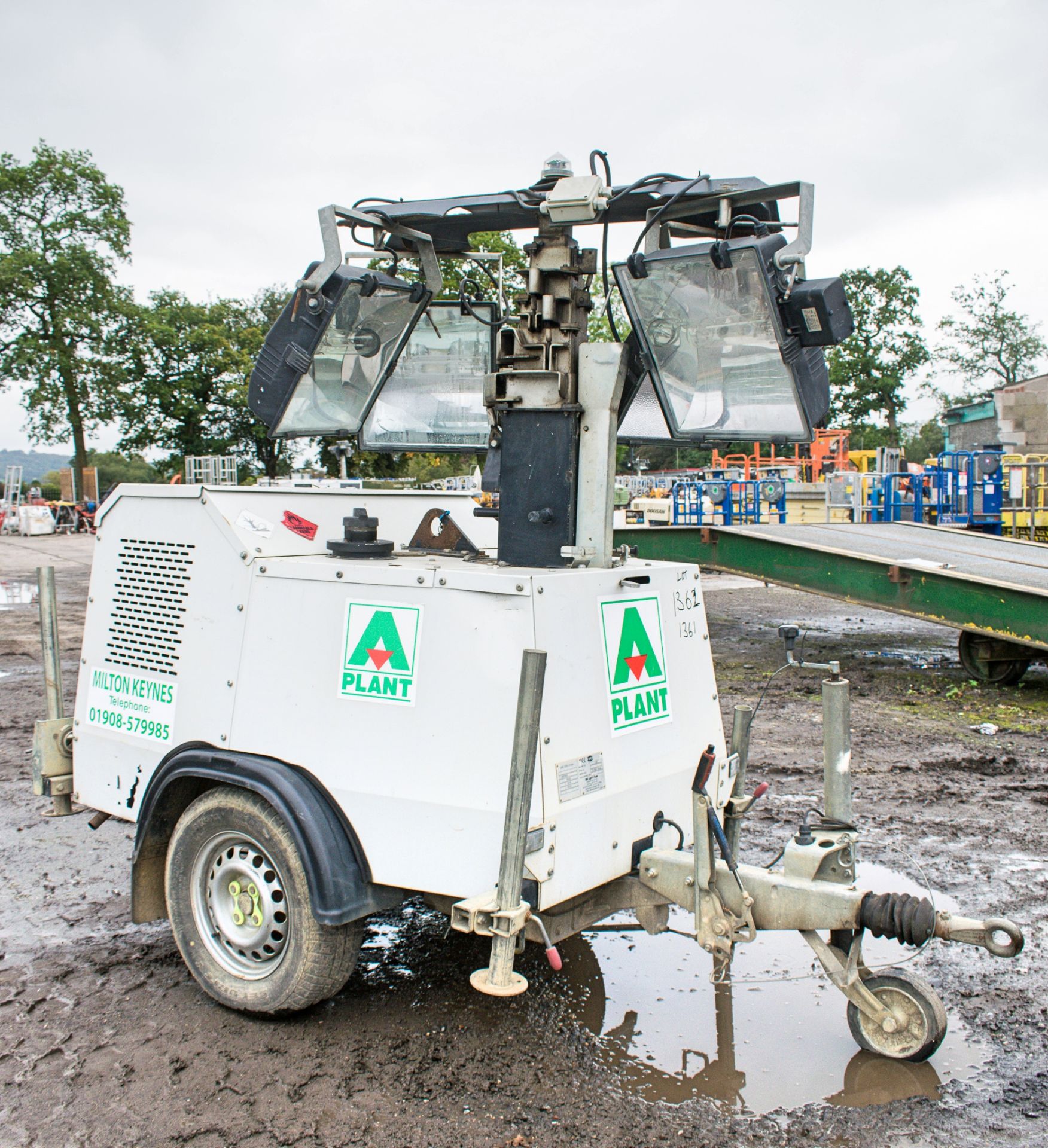 SMC TL-90 diesel driven mobile lighting tower Year: 2012 S/N: 1210028 Recorded Hours: 3563 R380230