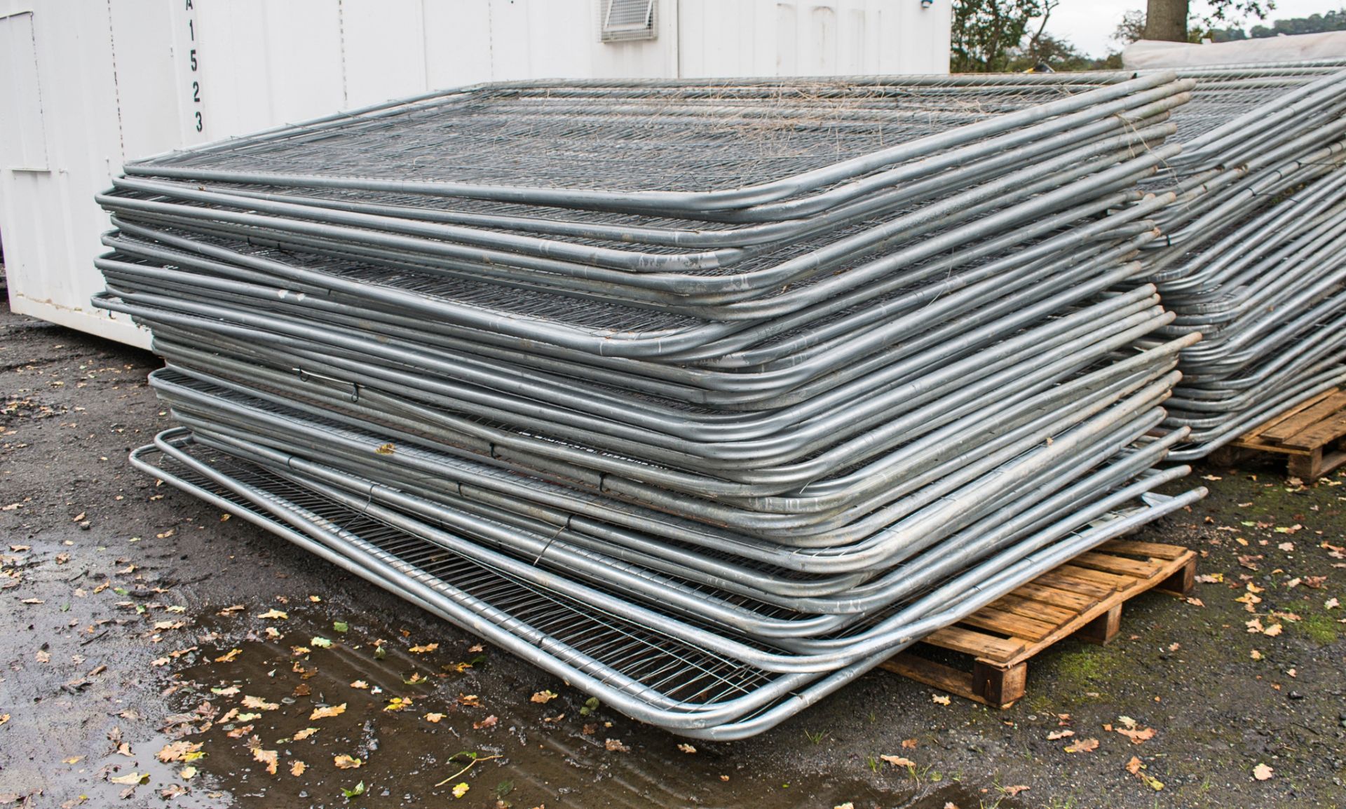 Pallet of Heras fencing as photographed