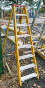 8 tread glass fibre framed step ladder