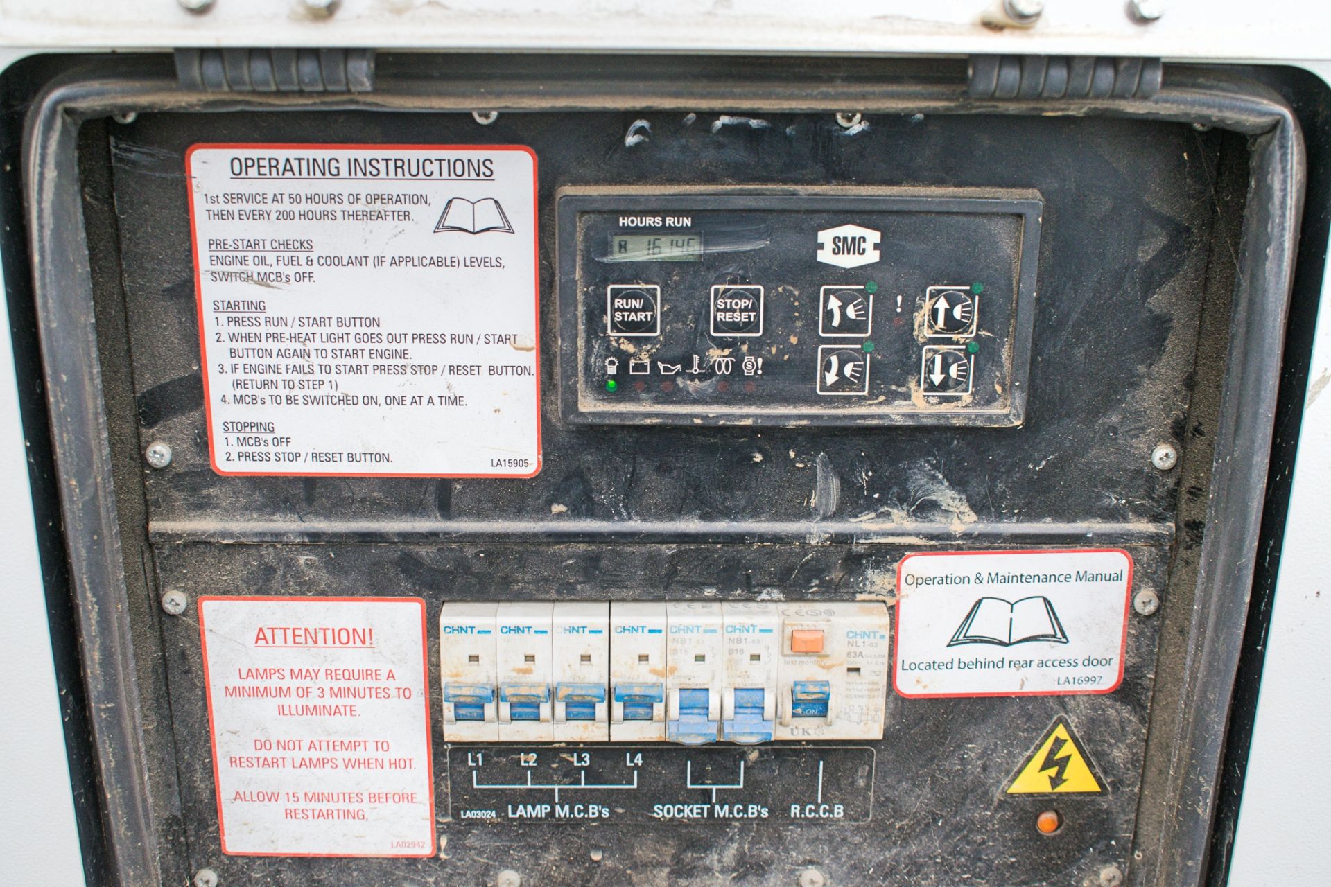 SMC TL-90 diesel driven mobile lighting tower Year: 2014 S/N: 1411221 Recorded Hours: 1614 A653756 - Image 8 of 8